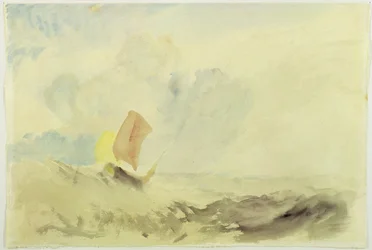 Ein Seestück - Ein raues Meer mit einem Fischerboot, 1820-30